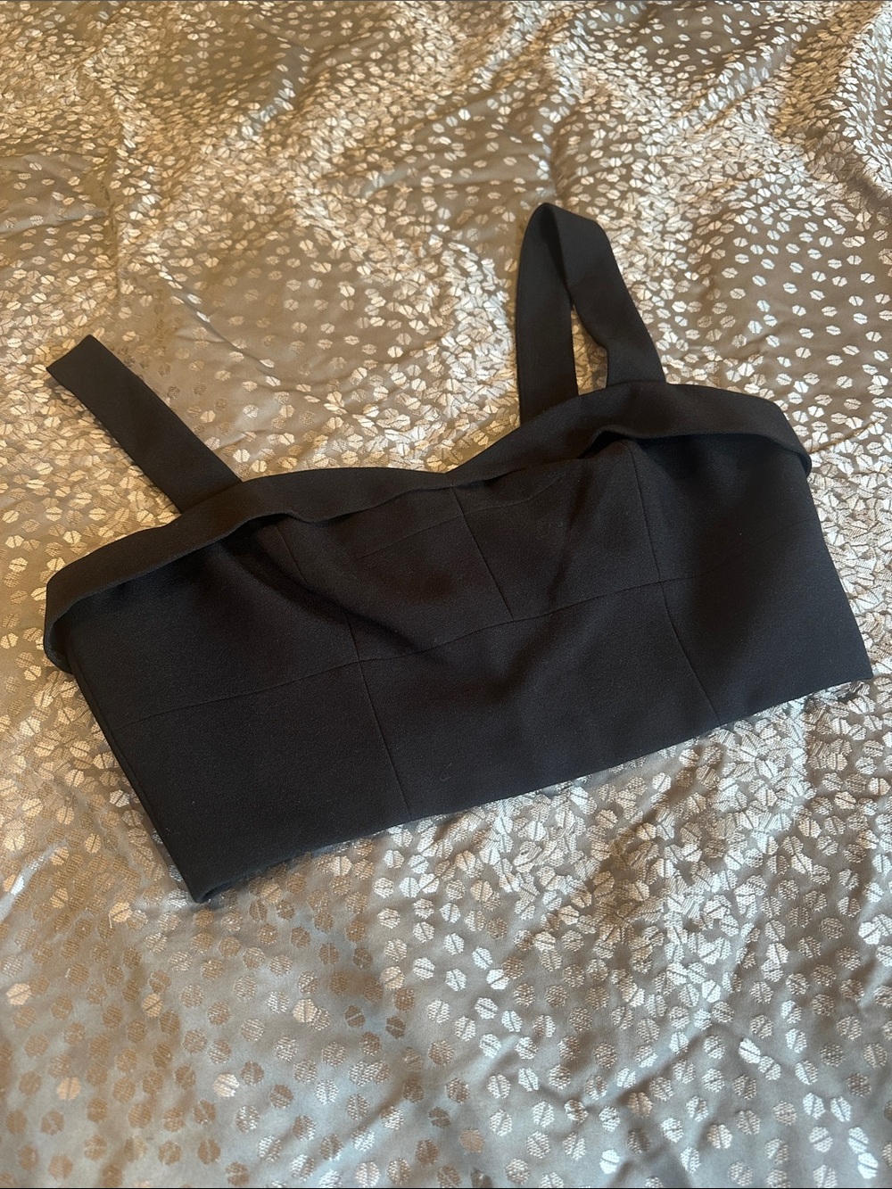 Black Halo Black Cropped Top size 6